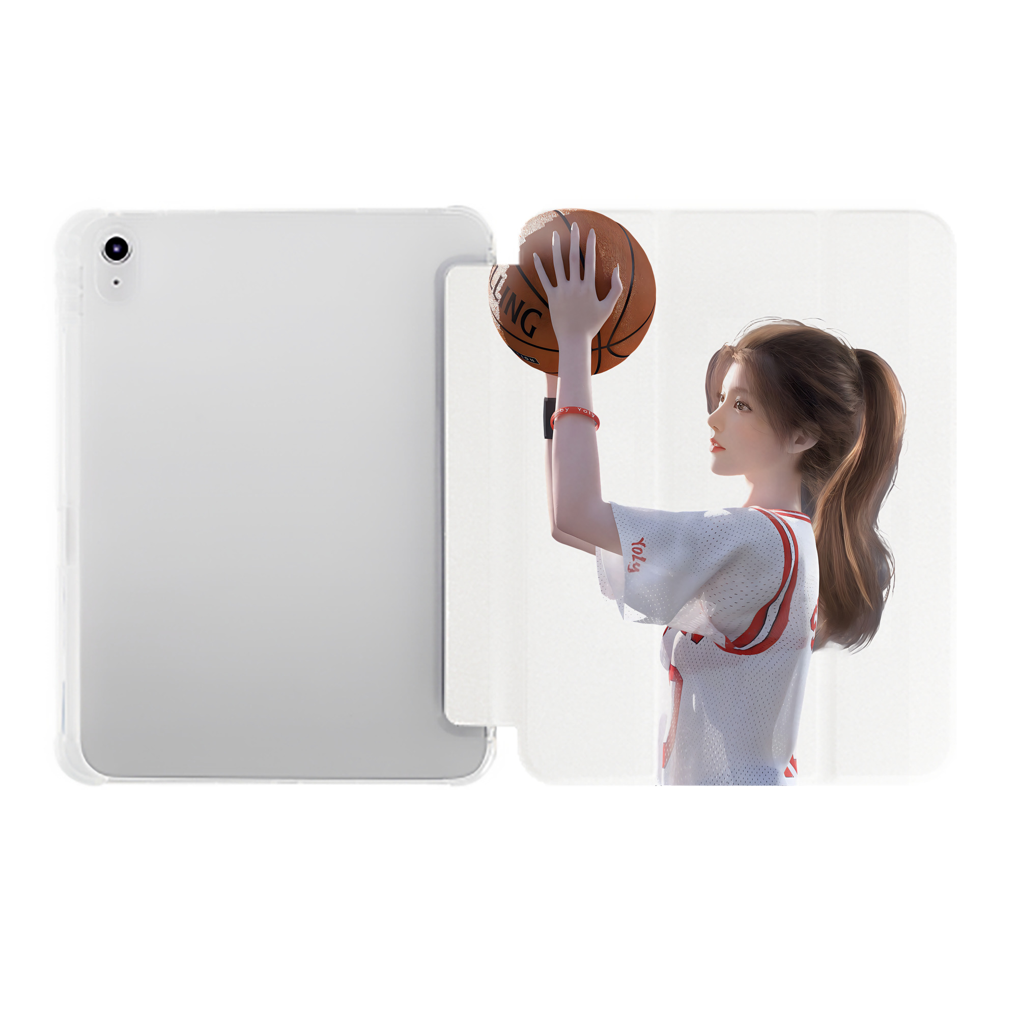 （画像用） SLAM DUNK／スラムダンク IPad ケース ペン収納付き 三つ折りスタンド PUレザー×シリコン 対応機種9.5/10.5/10.9インチ